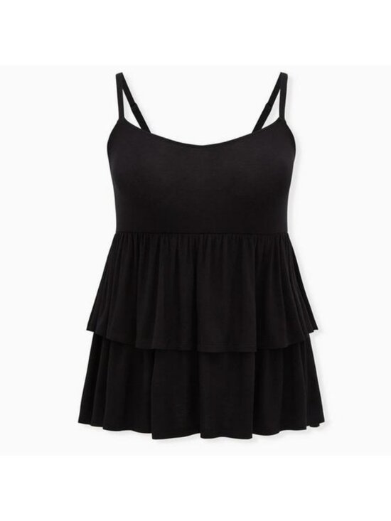 Tops - Soft double layer babydoll cami tank